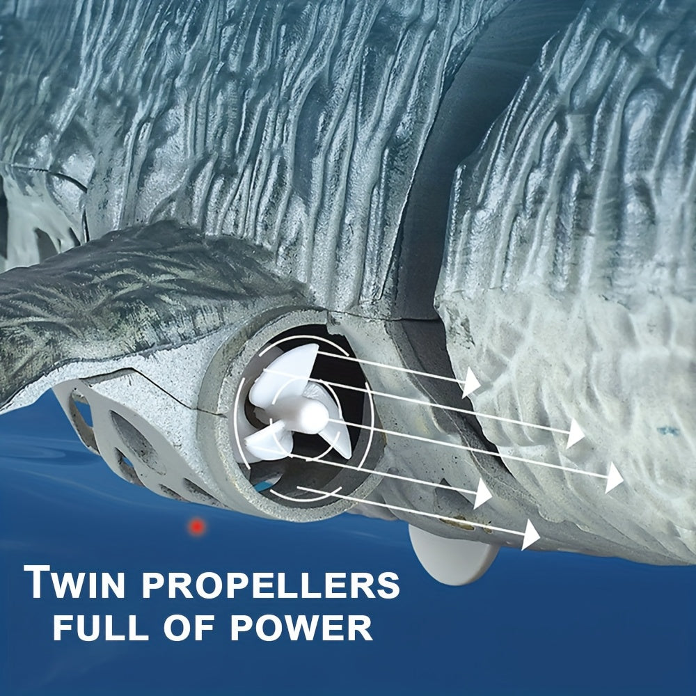 AquaPredator™ - Tiburón Dinosaurio Teledirigido para Piscina